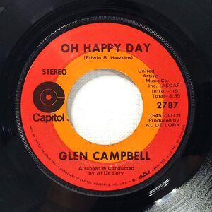 Glen Campbell 45 Oh Happy Day / Someone Above on Capitol VG Country